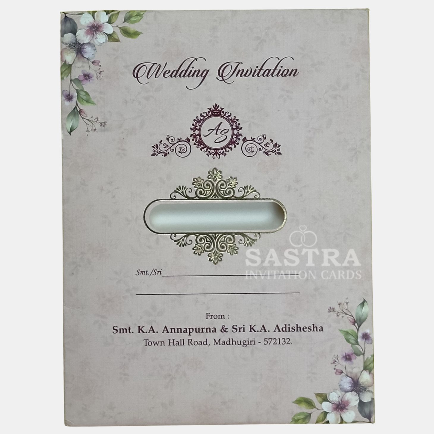 Floral Pastel Wedding Invitation