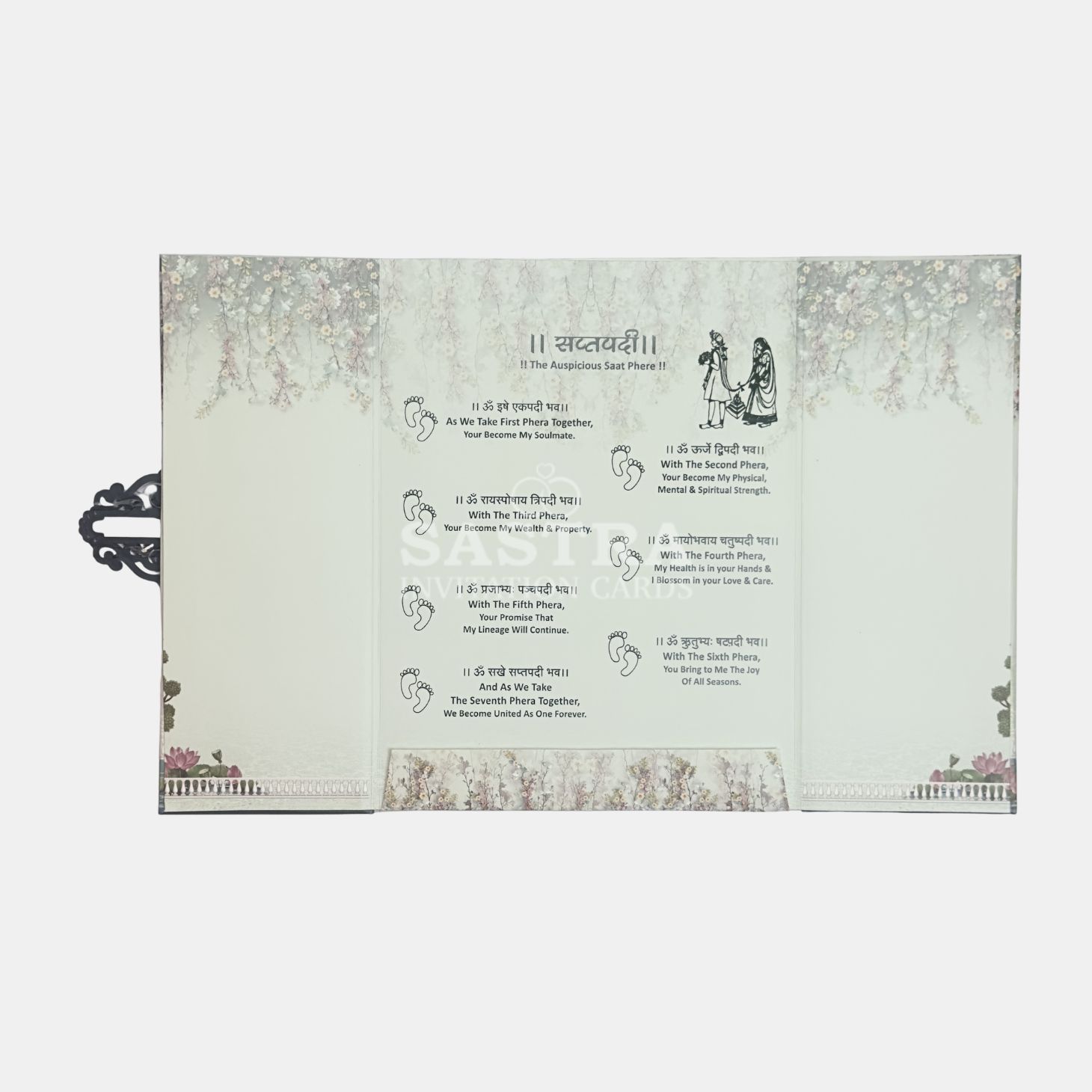 Sage Green Elephant Wedding Invitation Card with Gold Foil