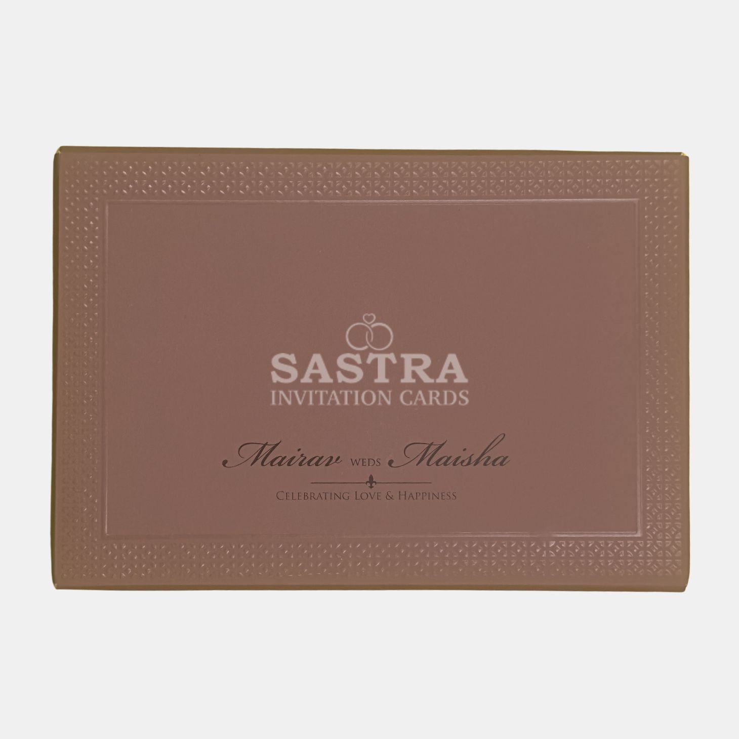 Traditional Elephant Foil Brown Wedding Invitation